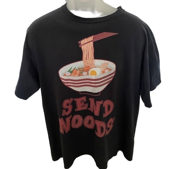Send Noods Funny Tee Shirt Ramen Noodles Unisex Men Women XL - Picture 1 of 5